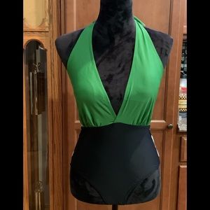 Neck Tie Knot Tie Front or Back One Piece Bathing Suit, Sz Small Cupshe.